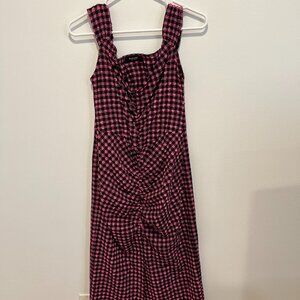 Rachel Comey Altro Dress Pink and Black Checked Size 8